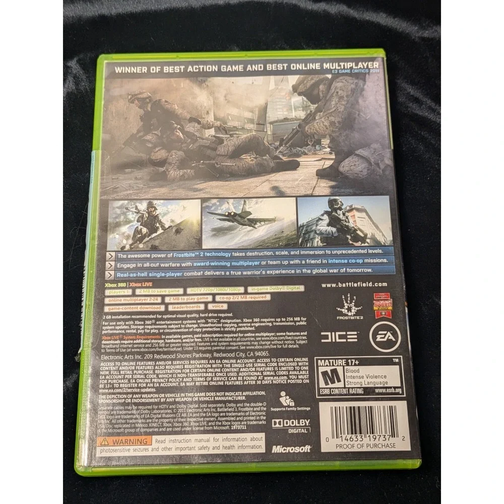Battlefield 3 (Microsoft Xbox‎ 360, 2011)